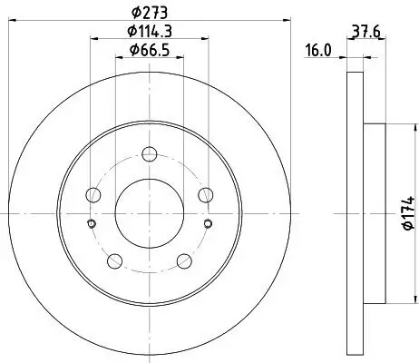 Bremsscheibe HELLA 8DD 355 111-971 Bild Bremsscheibe HELLA 8DD 355 111-971