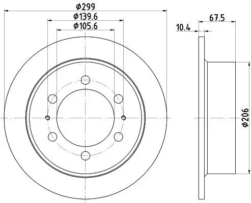 Bremsscheibe HELLA 8DD 355 112-001 Bild Bremsscheibe HELLA 8DD 355 112-001