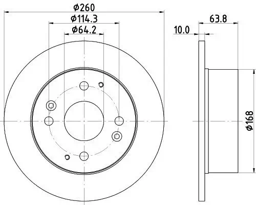 Bremsscheibe HELLA 8DD 355 112-011 Bild Bremsscheibe HELLA 8DD 355 112-011