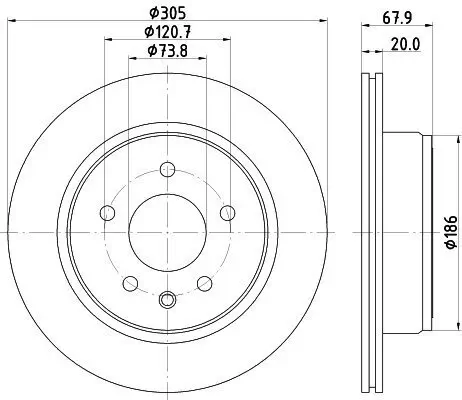 Bremsscheibe HELLA 8DD 355 112-041 Bild Bremsscheibe HELLA 8DD 355 112-041