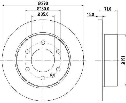 Bremsscheibe HELLA 8DD 355 117-641 Bild Bremsscheibe HELLA 8DD 355 117-641