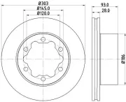 Bremsscheibe HELLA 8DD 355 118-061