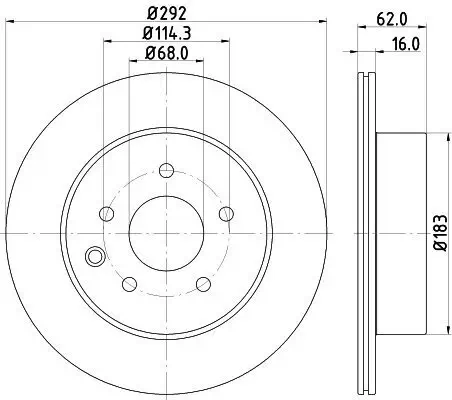 Bremsscheibe HELLA 8DD 355 118-711 Bild Bremsscheibe HELLA 8DD 355 118-711