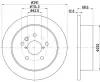 Bremsscheibe Hinterachse HELLA 8DD 355 112-421 Bild Bremsscheibe Hinterachse HELLA 8DD 355 112-421