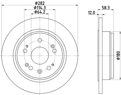 Bremsscheibe HELLA 8DD 355 112-451 Bild Bremsscheibe HELLA 8DD 355 112-451