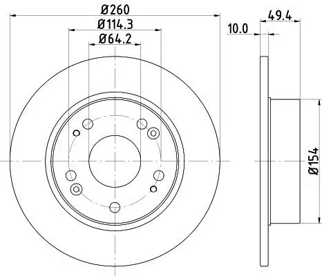 Bremsscheibe Hinterachse HELLA 8DD 355 118-731 Bild Bremsscheibe Hinterachse HELLA 8DD 355 118-731