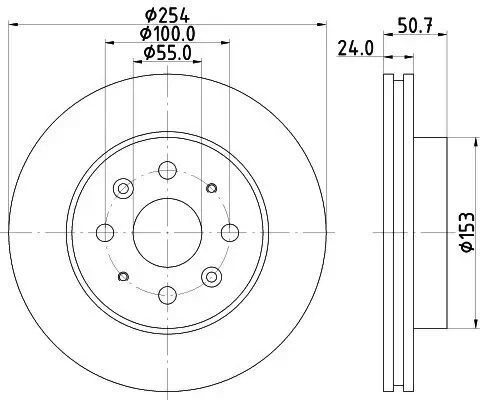 Bremsscheibe HELLA 8DD 355 112-781 Bild Bremsscheibe HELLA 8DD 355 112-781