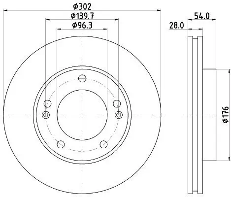 Bremsscheibe HELLA 8DD 355 118-081 Bild Bremsscheibe HELLA 8DD 355 118-081