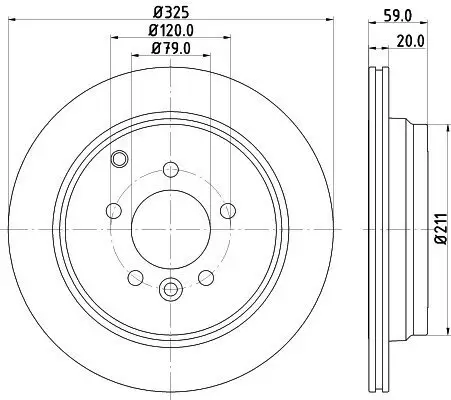 Bremsscheibe Hinterachse HELLA 8DD 355 118-771 Bild Bremsscheibe Hinterachse HELLA 8DD 355 118-771