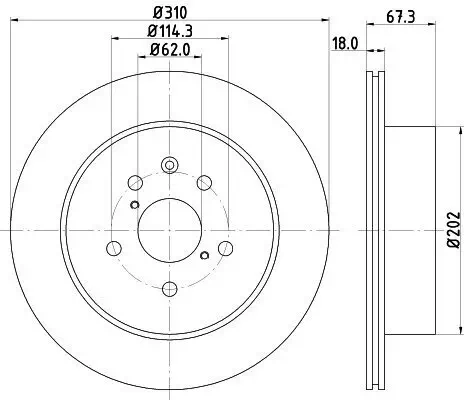 Bremsscheibe HELLA 8DD 355 112-881 Bild Bremsscheibe HELLA 8DD 355 112-881