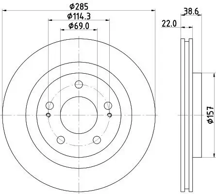 Bremsscheibe HELLA 8DD 355 112-931 Bild Bremsscheibe HELLA 8DD 355 112-931