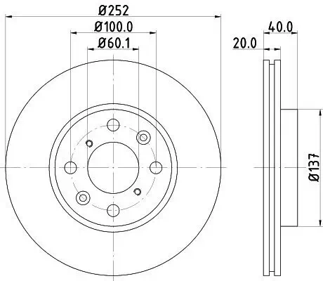 Bremsscheibe HELLA 8DD 355 112-981 Bild Bremsscheibe HELLA 8DD 355 112-981