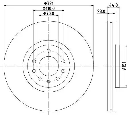 Bremsscheibe HELLA 8DD 355 113-101