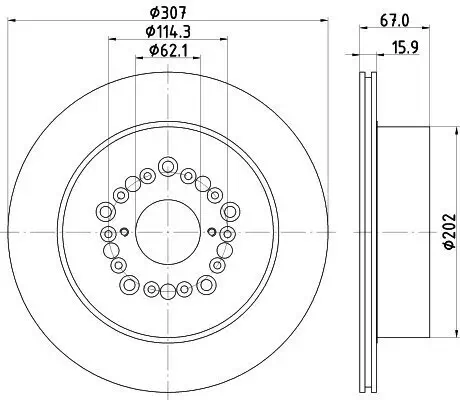 Bremsscheibe HELLA 8DD 355 113-151 Bild Bremsscheibe HELLA 8DD 355 113-151