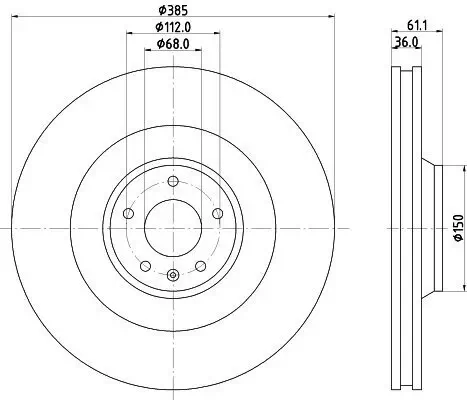 Bremsscheibe Vorderachse HELLA 8DD 355 129-601 Bild Bremsscheibe Vorderachse HELLA 8DD 355 129-601