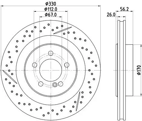 Bremsscheibe HELLA 8DD 355 133-231