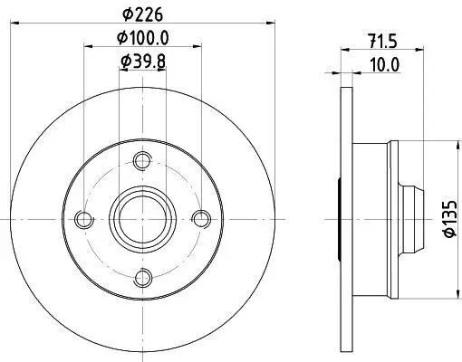 Bremsscheibe HELLA 8DD 355 113-461 Bild Bremsscheibe HELLA 8DD 355 113-461