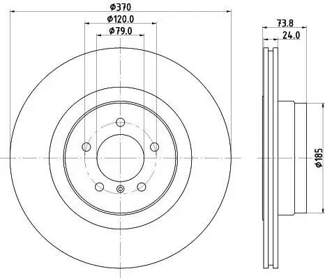 Bremsscheibe HELLA 8DD 355 120-241 Bild Bremsscheibe HELLA 8DD 355 120-241