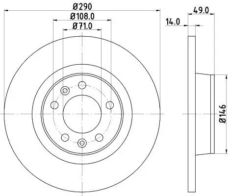 Bremsscheibe HELLA 8DD 355 113-681 Bild Bremsscheibe HELLA 8DD 355 113-681