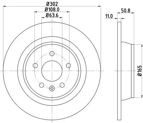 Bremsscheibe HELLA 8DD 355 118-841 Bild Bremsscheibe HELLA 8DD 355 118-841