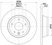 Bremsscheibe HELLA 8DD 355 113-841