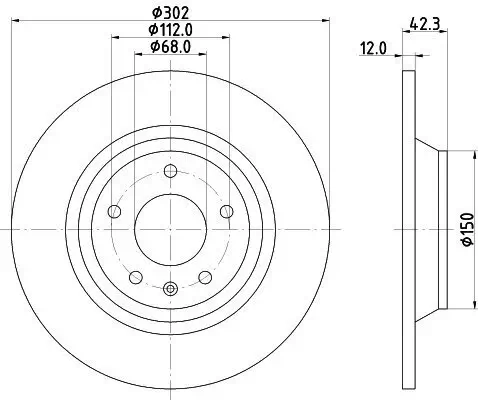 Bremsscheibe HELLA 8DD 355 129-341 Bild Bremsscheibe HELLA 8DD 355 129-341