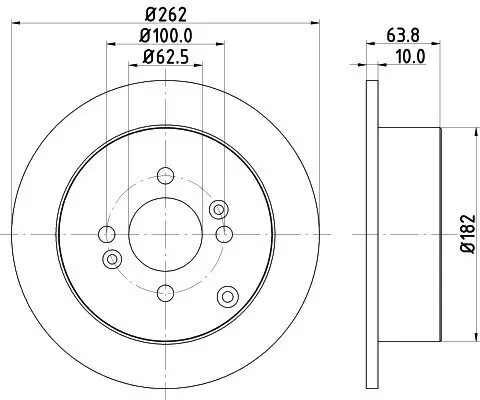 Bremsscheibe HELLA 8DD 355 118-851 Bild Bremsscheibe HELLA 8DD 355 118-851