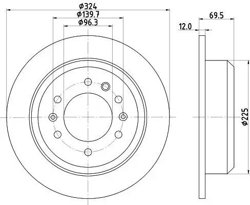 Bremsscheibe HELLA 8DD 355 114-041