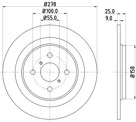 Bremsscheibe HELLA 8DD 355 114-051 Bild Bremsscheibe HELLA 8DD 355 114-051