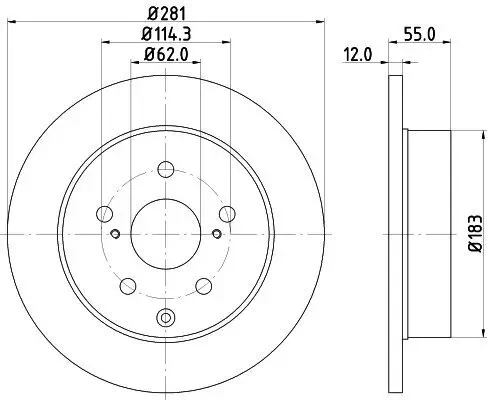 Bremsscheibe Hinterachse HELLA 8DD 355 118-881 Bild Bremsscheibe Hinterachse HELLA 8DD 355 118-881