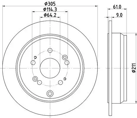 Bremsscheibe Hinterachse HELLA 8DD 355 118-901 Bild Bremsscheibe Hinterachse HELLA 8DD 355 118-901