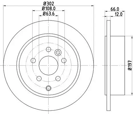 Bremsscheibe Hinterachse HELLA 8DD 355 118-911 Bild Bremsscheibe Hinterachse HELLA 8DD 355 118-911