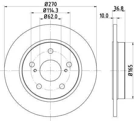 Bremsscheibe HELLA 8DD 355 118-971 Bild Bremsscheibe HELLA 8DD 355 118-971