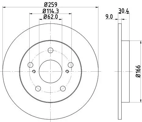 Bremsscheibe HELLA 8DD 355 118-981 Bild Bremsscheibe HELLA 8DD 355 118-981