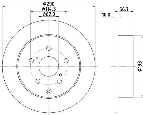 Bremsscheibe HELLA 8DD 355 119-021 Bild Bremsscheibe HELLA 8DD 355 119-021