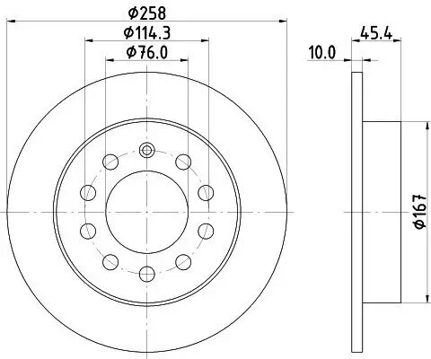 Bremsscheibe HELLA 8DD 355 114-531 Bild Bremsscheibe HELLA 8DD 355 114-531