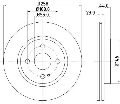 Bremsscheibe Vorderachse HELLA 8DD 355 128-851 Bild Bremsscheibe Vorderachse HELLA 8DD 355 128-851