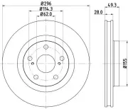 Bremsscheibe HELLA 8DD 355 118-561