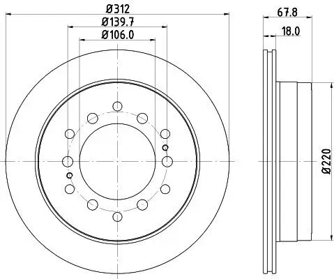 Bremsscheibe HELLA 8DD 355 114-861