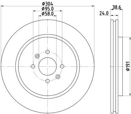 Bremsscheibe HELLA 8DD 355 114-871 Bild Bremsscheibe HELLA 8DD 355 114-871