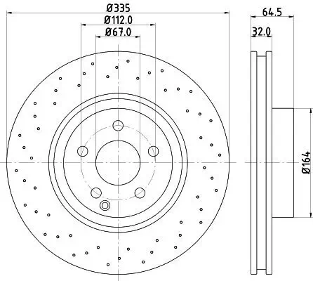 Bremsscheibe Vorderachse HELLA 8DD 355 128-871 Bild Bremsscheibe Vorderachse HELLA 8DD 355 128-871