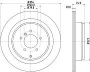 Bremsscheibe Hinterachse HELLA 8DD 355 115-291