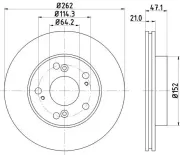 Bremsscheibe HELLA 8DD 355 115-341