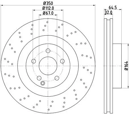 Bremsscheibe Vorderachse HELLA 8DD 355 115-401