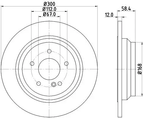 Bremsscheibe HELLA 8DD 355 115-411 Bild Bremsscheibe HELLA 8DD 355 115-411