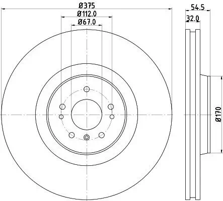 Bremsscheibe Vorderachse HELLA 8DD 355 128-941 Bild Bremsscheibe Vorderachse HELLA 8DD 355 128-941