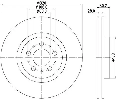 Bremsscheibe HELLA 8DD 355 117-851 Bild Bremsscheibe HELLA 8DD 355 117-851