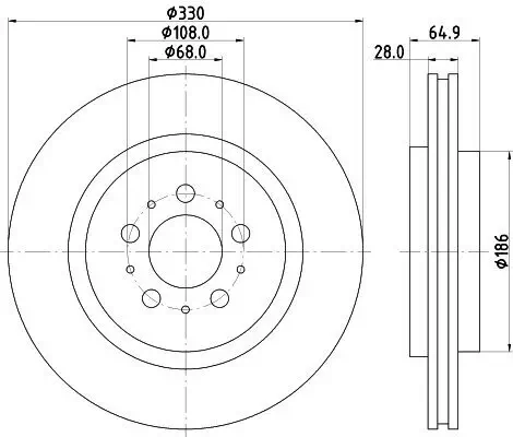 Bremsscheibe Hinterachse HELLA 8DD 355 115-601 Bild Bremsscheibe Hinterachse HELLA 8DD 355 115-601
