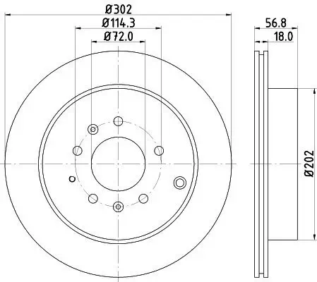 Bremsscheibe HELLA 8DD 355 115-791 Bild Bremsscheibe HELLA 8DD 355 115-791