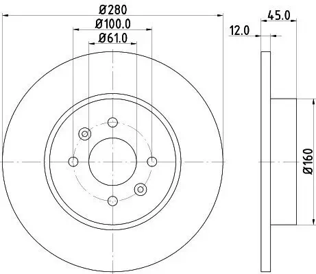 Bremsscheibe HELLA 8DD 355 115-811 Bild Bremsscheibe HELLA 8DD 355 115-811